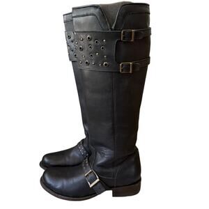 Corral Black Leather Tall Boots Women’s 8.5